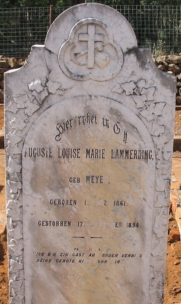 LAMMERDING Auguste Louise Marie nee MEYER 1861-1894