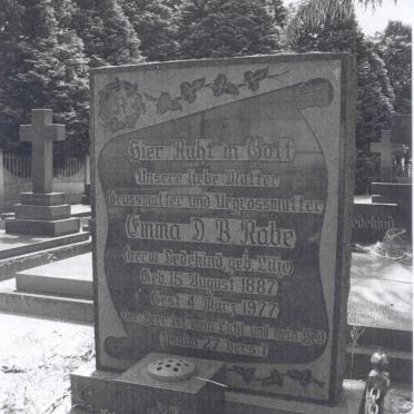RABE Emma D.B previously DEDEKIND nee LILJE 1887-1977