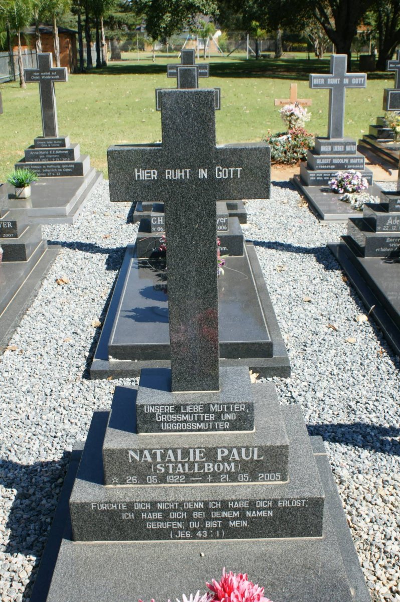 PAUL Natalie nee STALLBOM 1922-2005