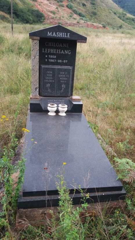 MASHILE Chiloane Lepheisang 1902-1967