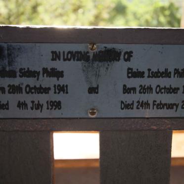 PHILLIPS Graham Sidney 1941-1998 &amp; Elaine Isabella 1945-2003