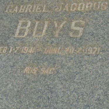 BUYS Gabriel Jacobus 1941-1971