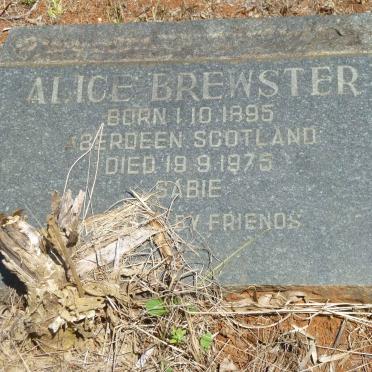 BREWSTER Alice 1895-1975