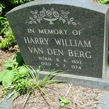 BERG Harry William, van den 1892-1974