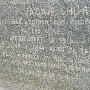 CHURCH Jackie 1919-1941