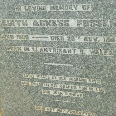 FOSSE Edith Agness 1900-1944