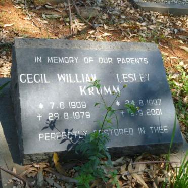 KRUMM Cecil William 1909-1979 &amp; Lesley 1907-2001