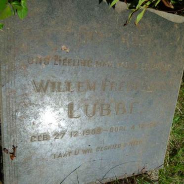 LUBBE Willem Frederick 1903-198?