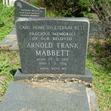 MABBETT Arnold Frank 1912-1976