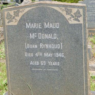 Mc DONALD Marie Maud nee RYNHOUD -1946