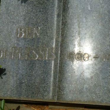 PLESSIS Ben, du 1900-1972