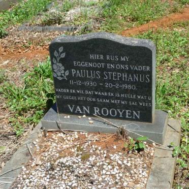 ROOYEN Paulus Stephanus, van 1930-1980