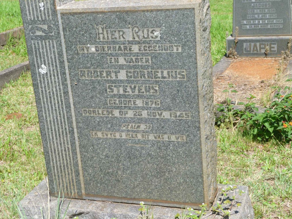 STEVENS Robert Cornelius 1876-1945
