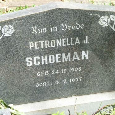 SCHOEMAN Petronella J. 1908-1977