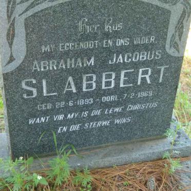 SLABBERT Abraham Jacobus 1893-1969