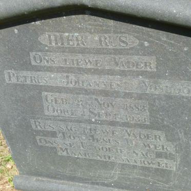 VOSLOO Petrus Johannes 1883-1933
