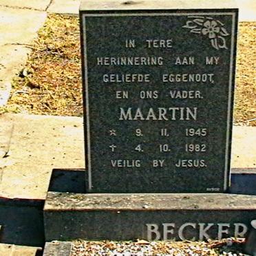 BECKER Maartin 1945-1982