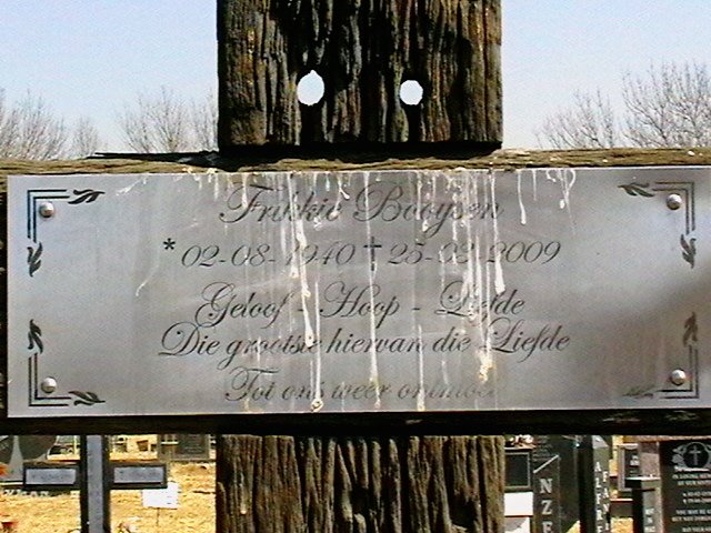 BOOYSEN Frikkie 1940-2009