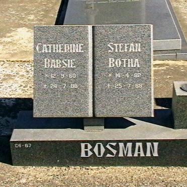 BOSMAN Catherine 1960-1988 :: BOSMAN Stefan Botha 1982-1988