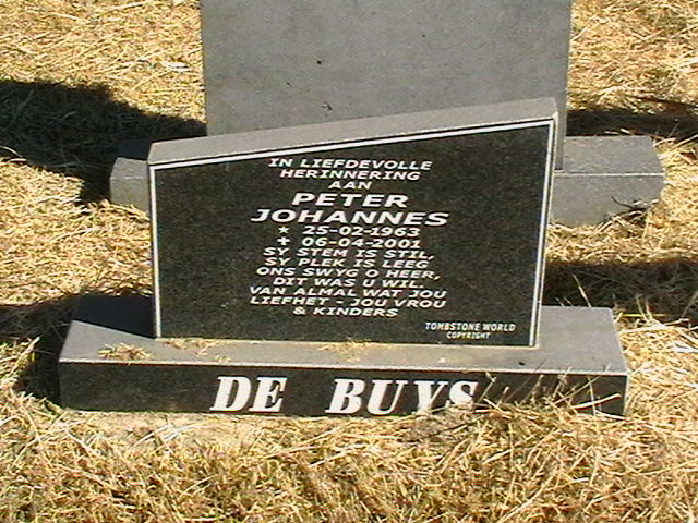 BUYS Peter Johannes, de 1963-2001