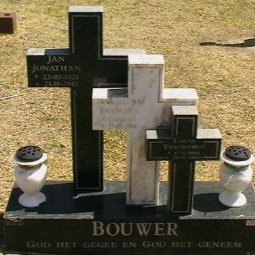 BOUWER Jan Jonathan 1921-2001 &amp; Magdalena Francina 1934-2004 :: BOUWER Louis Theodorus 1969-2004