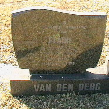 BERG Elaine, van den 1933-1996