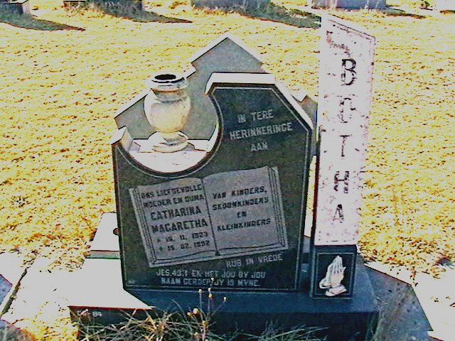 BOTHA Catharina Magaretha 1923-1992