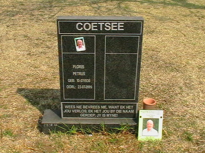 COETSEE Floris Petrus 1936-2009