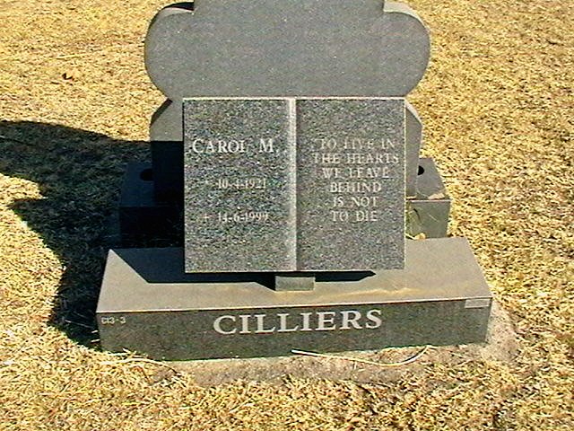 CILLIERS Carol M. 1921-1999