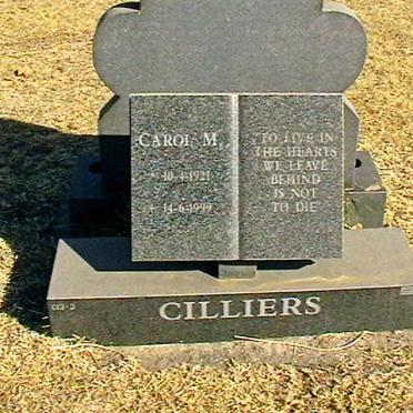 CILLIERS Carol M. 1921-1999