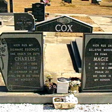 COX Charles 1908-1983 &amp; Magie 1913-2009