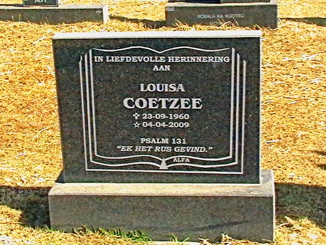 COETZEE Louisa 1960-2009