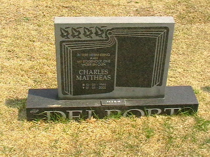 DELPORT Charles Mattheas 1946-2002