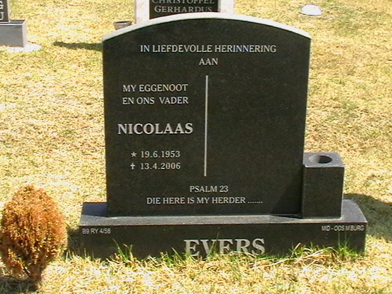 EVERS Nicolaas 1953-2006