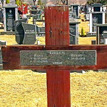 GREEN Barry 1948- &amp; Rina 1950-2008