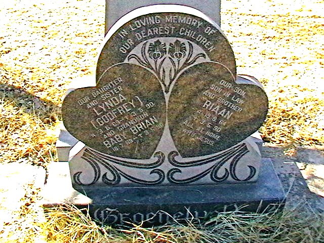 GROENEWALD Riaan 1964-1990 &amp; Lynda GODFREY 1969-1990 :: GROENEWALD Baby Brian 1983-1990