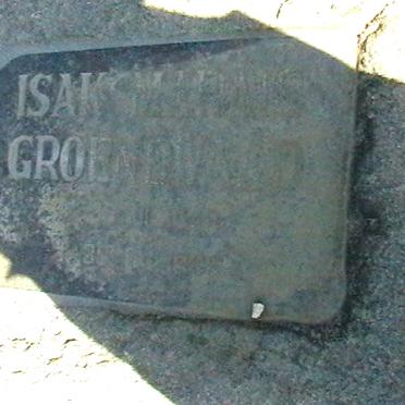 GROENEWALD Isak Marais 1948-1986