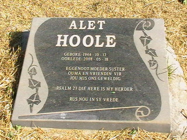 HOOLE Alet 1944-2008