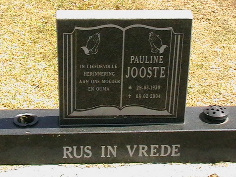 JOOSTE Pauline 1930-2004