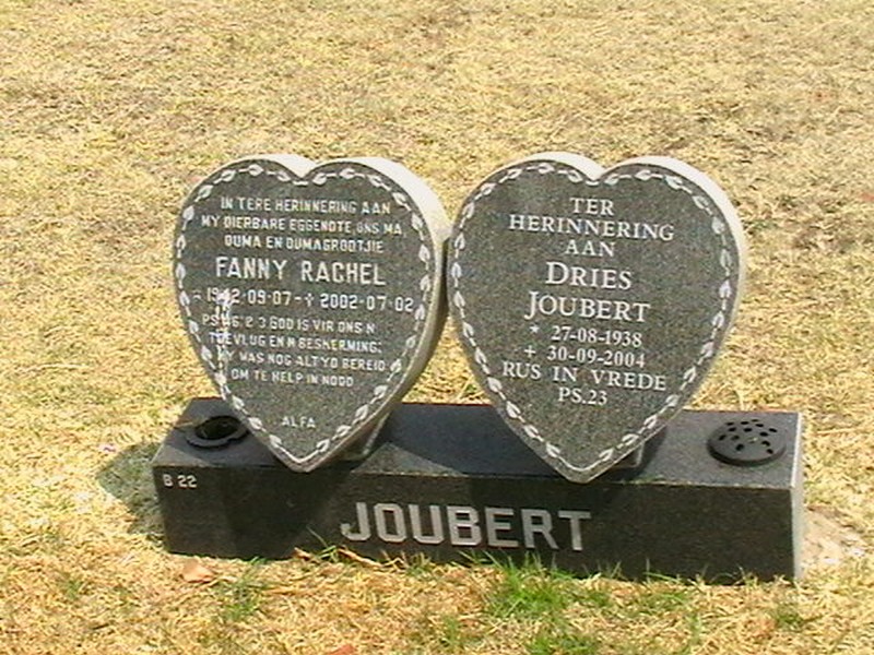 JOUBERT Dries 1938-2004 &amp; Fanny Rachel 1942-2002