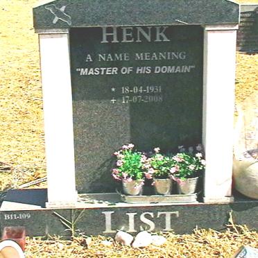 LIST Henk 1931-2008
