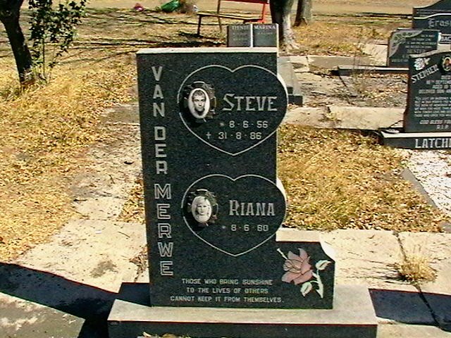 MERWE Steve, van der 1956-1986 &amp; Riana 1960-