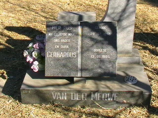MERWE Gerhardus, van der 1948-1995