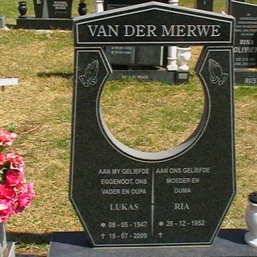 MERWE Lukas, van der 1947-2009 &amp; Ria 1952-