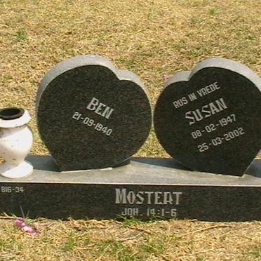 MOSTERT Ben 1940- &amp; Susan 1947-2002