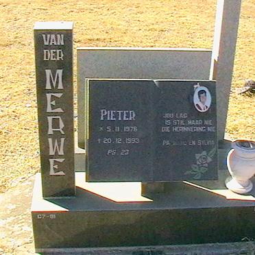 MERWE Pieter, van der 1976-1993