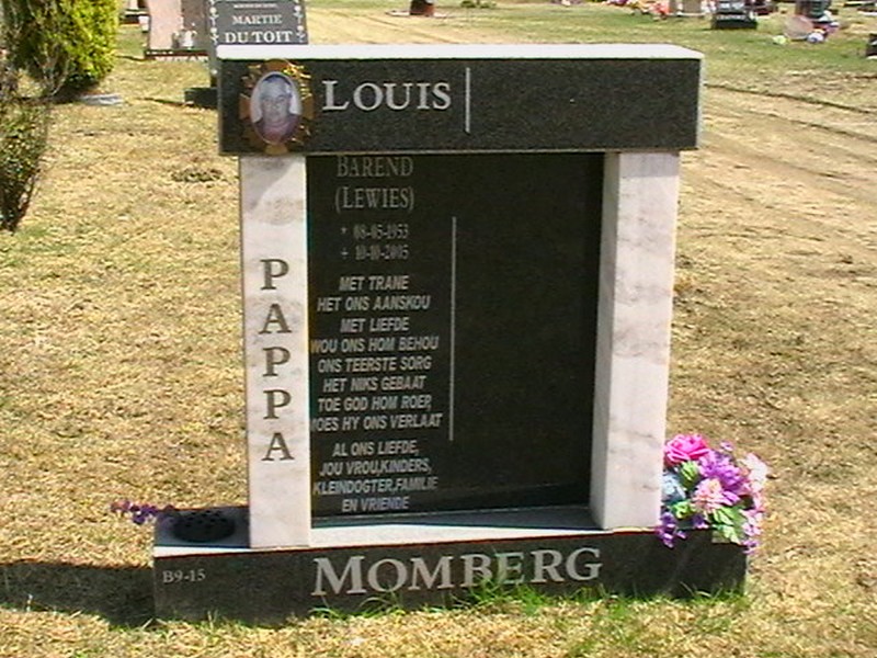 MOMBERG Barend 1953-2005