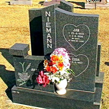 NIEMANN Jan 1934-1998 &amp; Cora 1937-