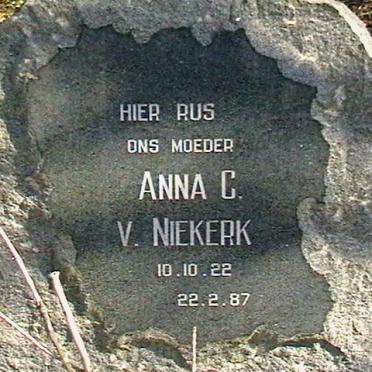 NIEKERK Anna C., van 1922-1987