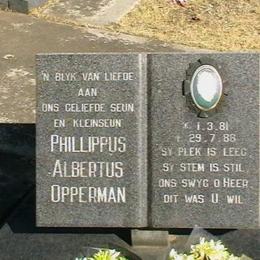 OPPERMAN Phillippus Albertus 1981-1988